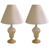 Pair of Barovier & Toso Cordonato Table Lamps