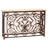 Scrolling Iron Console Table