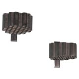 Pr. of Wabbes  "Honeycomb" Sconces
