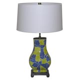 A Bouck White Chinoiserie Ceramic Table Lamp.