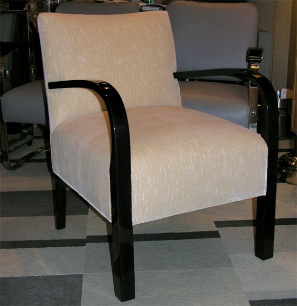 1930's Gouffraged Mohair Lounge Chair