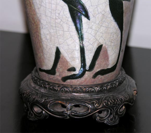 Penguin Ceramic Lamp by L. Funtinelle In Excellent Condition In New York, NY