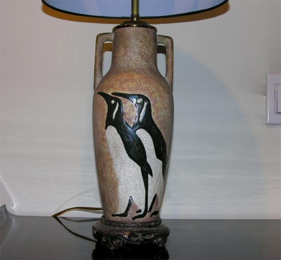 Penguin Ceramic Lamp by L. Funtinelle 3
