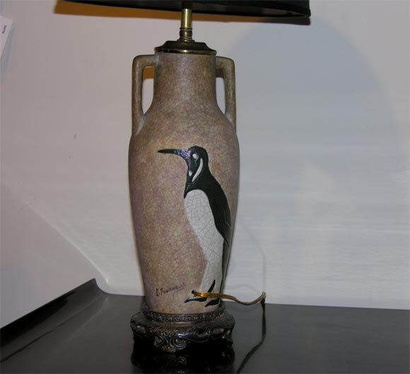 Penguin Ceramic Lamp by L. Funtinelle 4