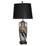 Penguin Ceramic Lamp by L. Funtinelle