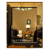 Peach glass rectangular Mirror