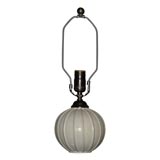 Small round Beige glazed stoneware Lamp by Arne Bang
