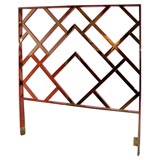 Vintage Brass Chinese Chippendale Queen Headboard
