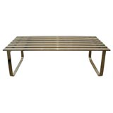 Nickel Silver Slat Bench