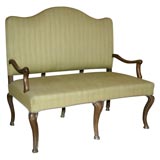 19th Century Italian Settee with Hoof Feet