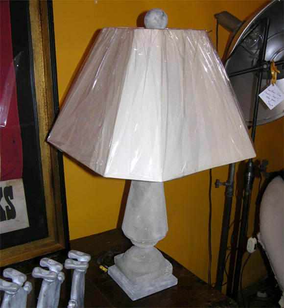 French Stone Baluster Lamps