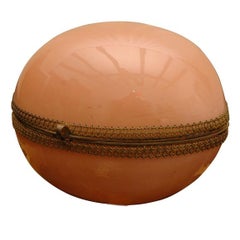 French Case Glass Oval Box