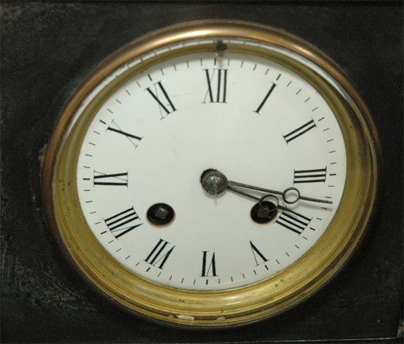 19th Century French Marble Clock In Good Condition In Los Angeles, CA