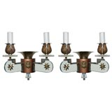 Pair of 1940s French Double-Arm Sconces 9