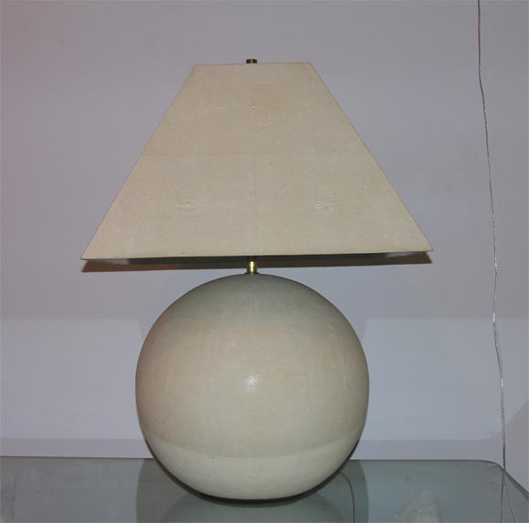 A pair of Shagreen Table Lamps by Karl Springer