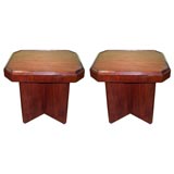 A Pair of Signed Andre Sornay Bedside Tables