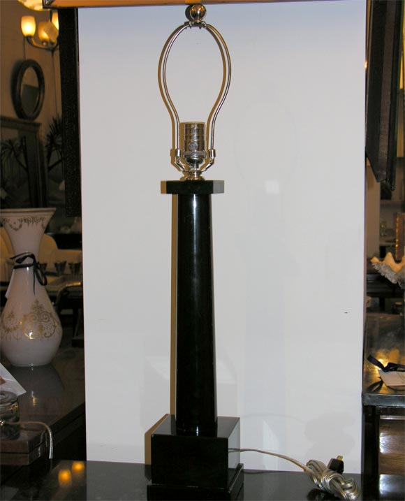 #3456 Black Marble Table Lamp