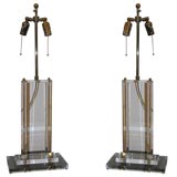 #3411 Pair of Lucite Table Lamps #3411 Pair of Lucite Table Lamps