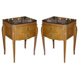 #3473 Pair of Sycamore Bed Side Cabinets