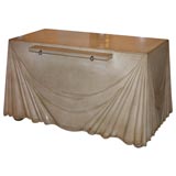Vintage Trompe L
oeil Leather Console
