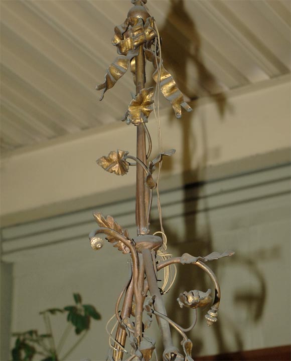 French Bronze  Gilded Chandelier For Sale