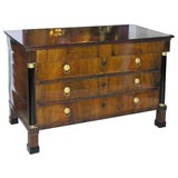 Pair of Charles X Walnut Commodes
