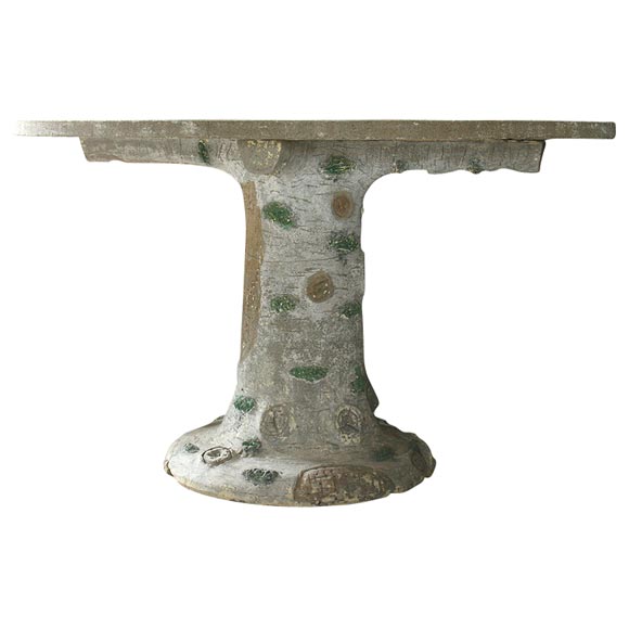 Oval Faux Bois Table