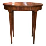 Oval Marquetry Side Table