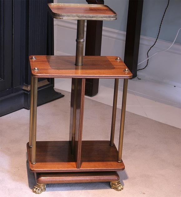 Mahogany Revolving Book Stand