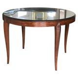 Mahogany Side Table with Mirrored Plateau