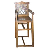 High Chair with Painted Crest