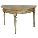 Pair 19th Century  Demilune Consoles