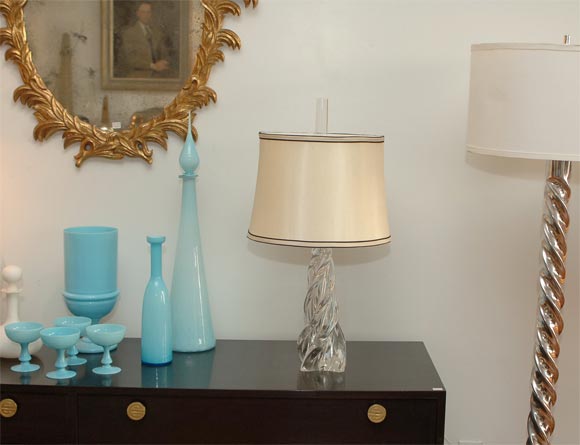 Sevres Dramactic Glass Lamp