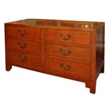 Chinese Cinnabar Red Lacquered Chest of Drawers