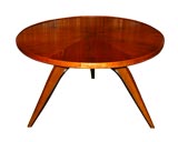 French 1940's Round Mahogany End Table