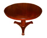 English mahogany tilt top dining table