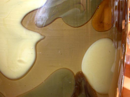 Large 70's Camouflage Glass Vase