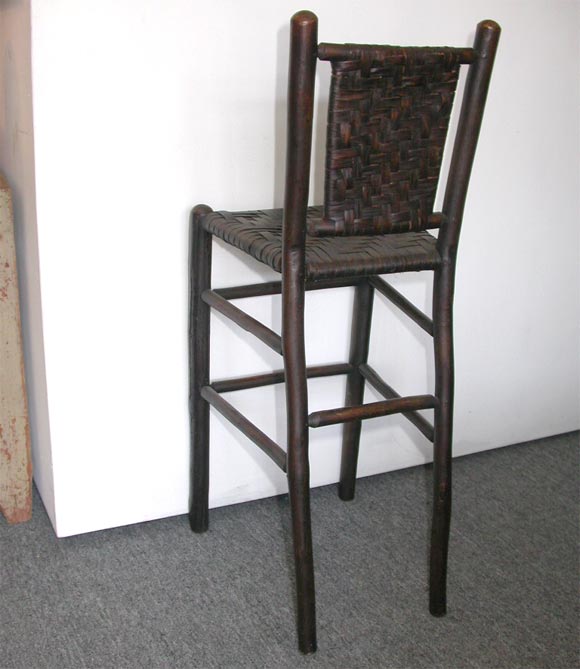 Mid-20th Century Pair of Old Hickory Bar Stools