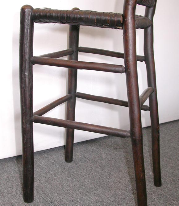 Pair of Old Hickory Bar Stools 3