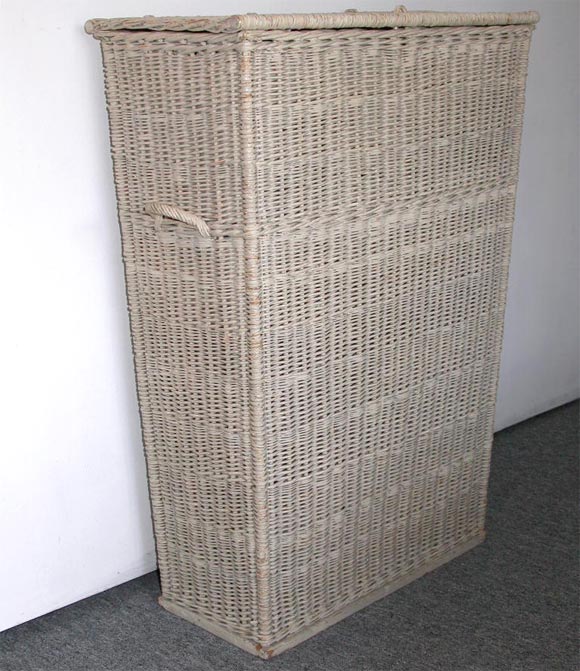 1920's Original Painted Wicker Hamper