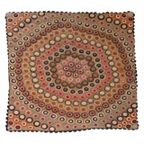 Very Rare Penny Bed Rug Quilt