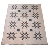 19th c  feathered star quilt