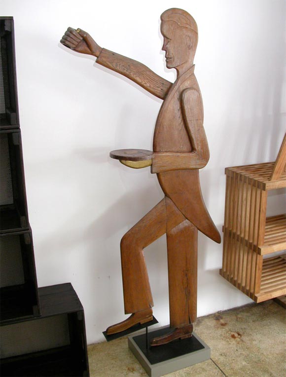 Folk Art Wooden Butler