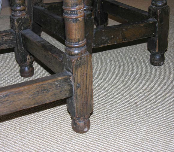 Oak Pair of 17th century English joint stools