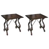 Pair of Baroque style Spanish side tables