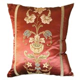 Velvet  Embroidered Silk Pillow