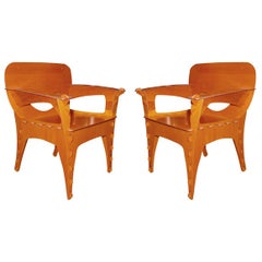 pair of puzzle chairs designed by David Kawecki