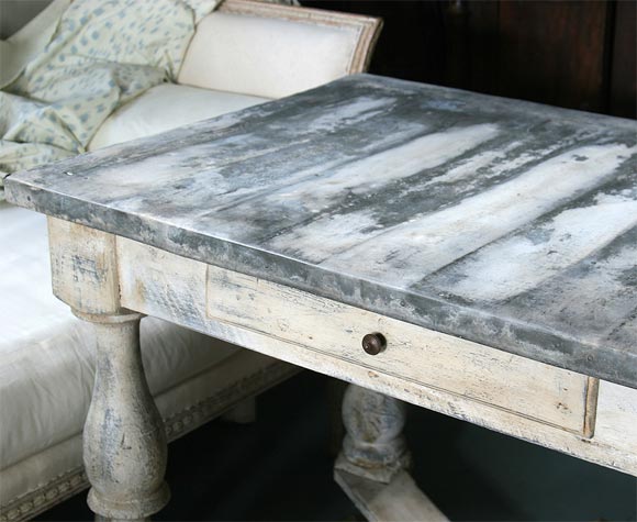 Zinc-topped table