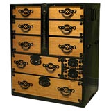 Japanese Isho Tansu with Black Lacquer Casing