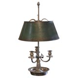 French silver plate bouillotte lamp.